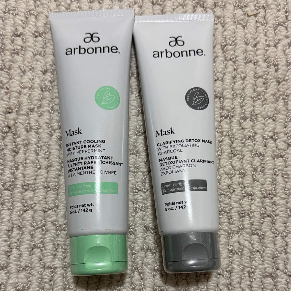 Arbonne Mint and Charcoal Mask Duo